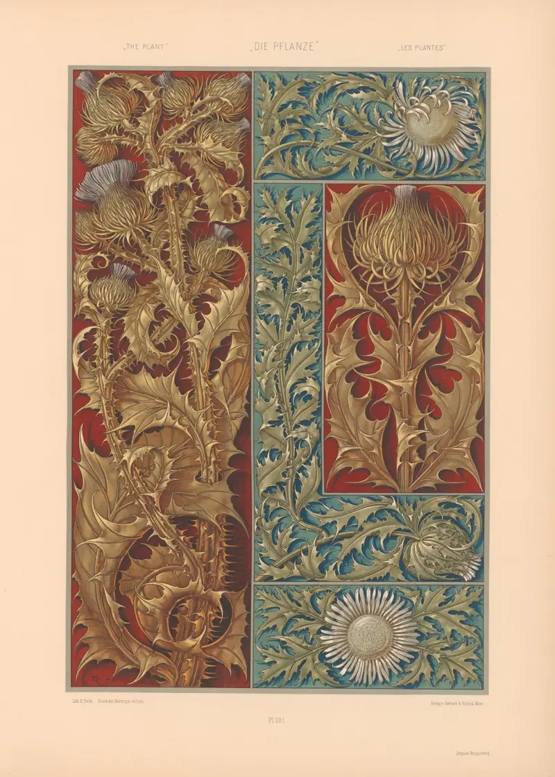 Die Pflanze in Kunst und Gewerbe, Taf. 156, Pl. 156 von Anton Seder