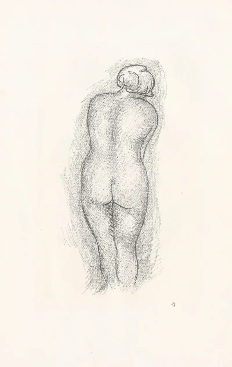 Weiblicher Akt von hinten, 1927 – Nr. 1 von Aristide Maillol