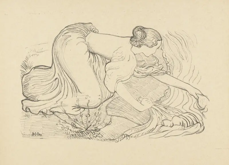 Laveuse. Panneau décoratif av Aristide Maillol