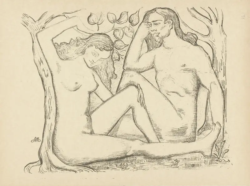 Mannen och kvinnan. Adam och Eva av Aristide Maillol