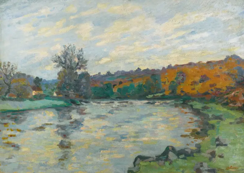 Dammen vid Genetin, Crozant, 1910 av Armand Guillaumin
