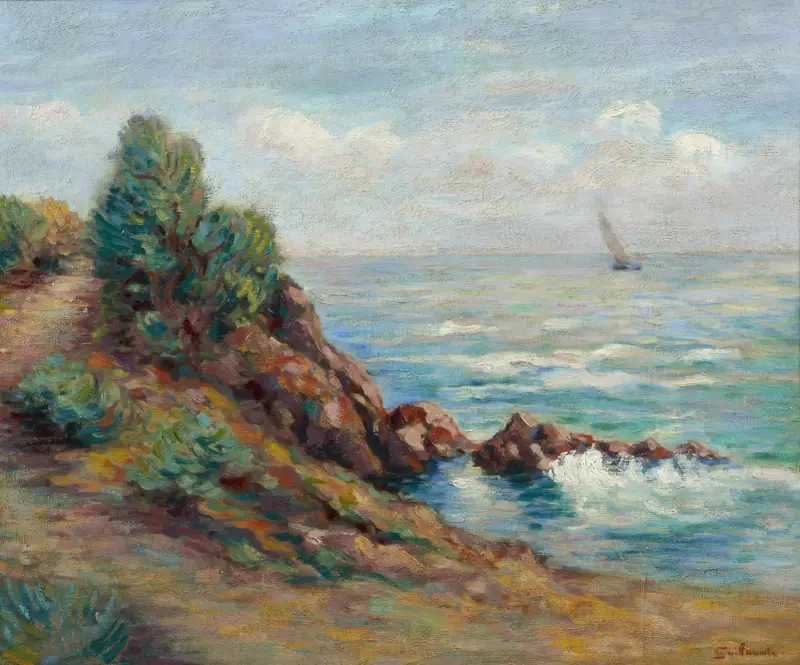 Voilier à Agay av Armand Guillaumin