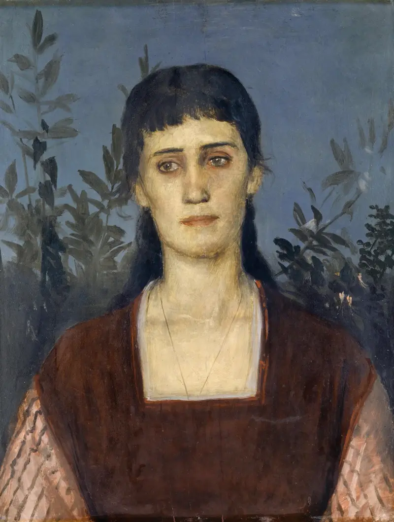 Porträtt av Clara Bruckmann-Böcklin, konstnärens äldsta dotter av Arnold Böcklin