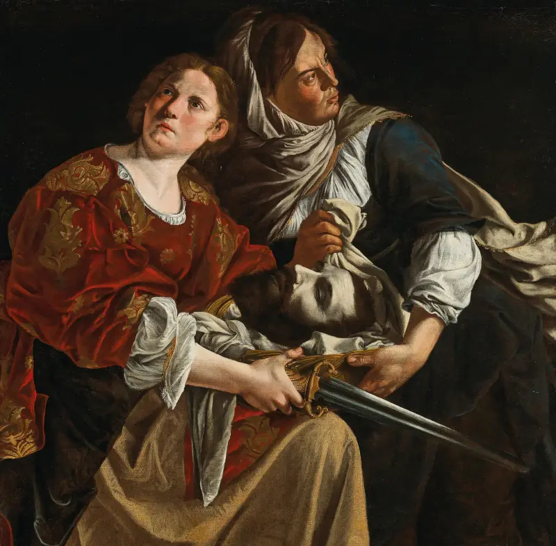 Judith und ihre Magd mit dem Haupt des Holofernes – Nr. 1 von Artemisia Gentileschi