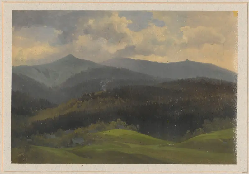 Blick auf das Riesengebirge von Arthur Blaschnik