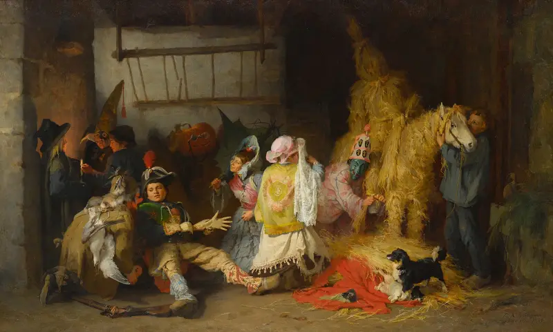 Karneval i Bretagne av Frederick Arthur Bridgman