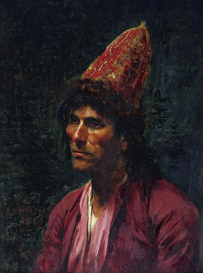 Porträtt av en man av Frederick Arthur Bridgman