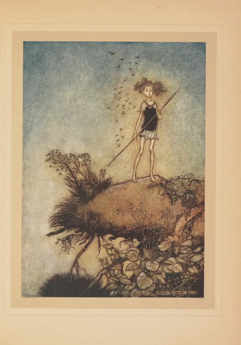Att en av oss stannar på avstånd som vaktpost av Arthur Rackham