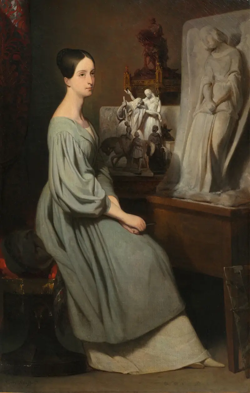 Prinsessan Marie av Orléans i sin ateljé av Ary Scheffer