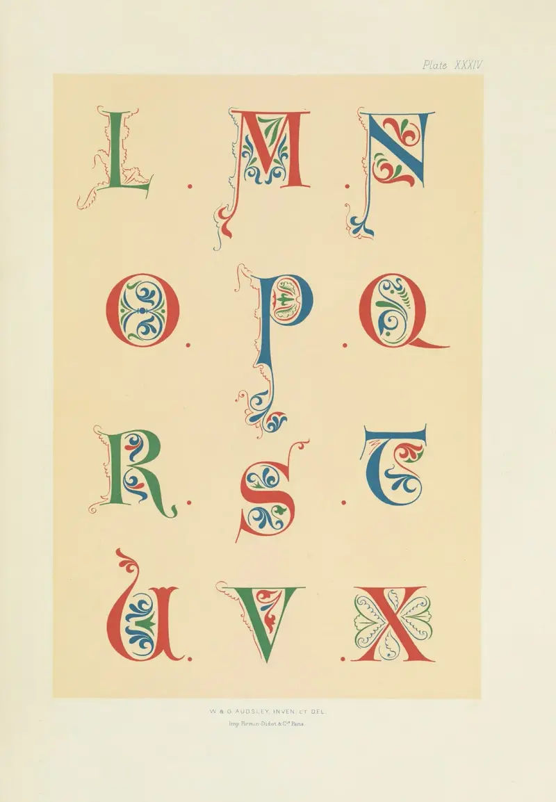 Polychromatic decoration as applied to buildings in the mediæval styles Pl.34 av George Ashdown Audsley
