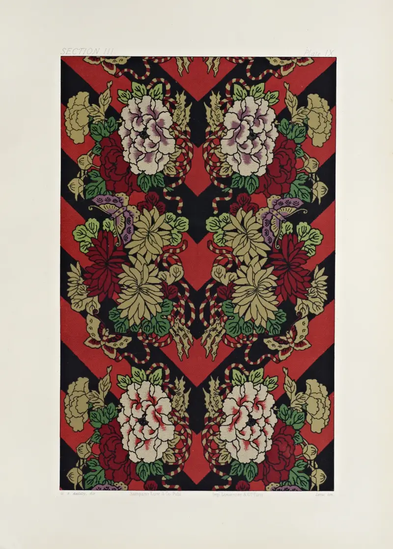Japanska prydnadskonster, pl. 040 av George Ashdown Audsley