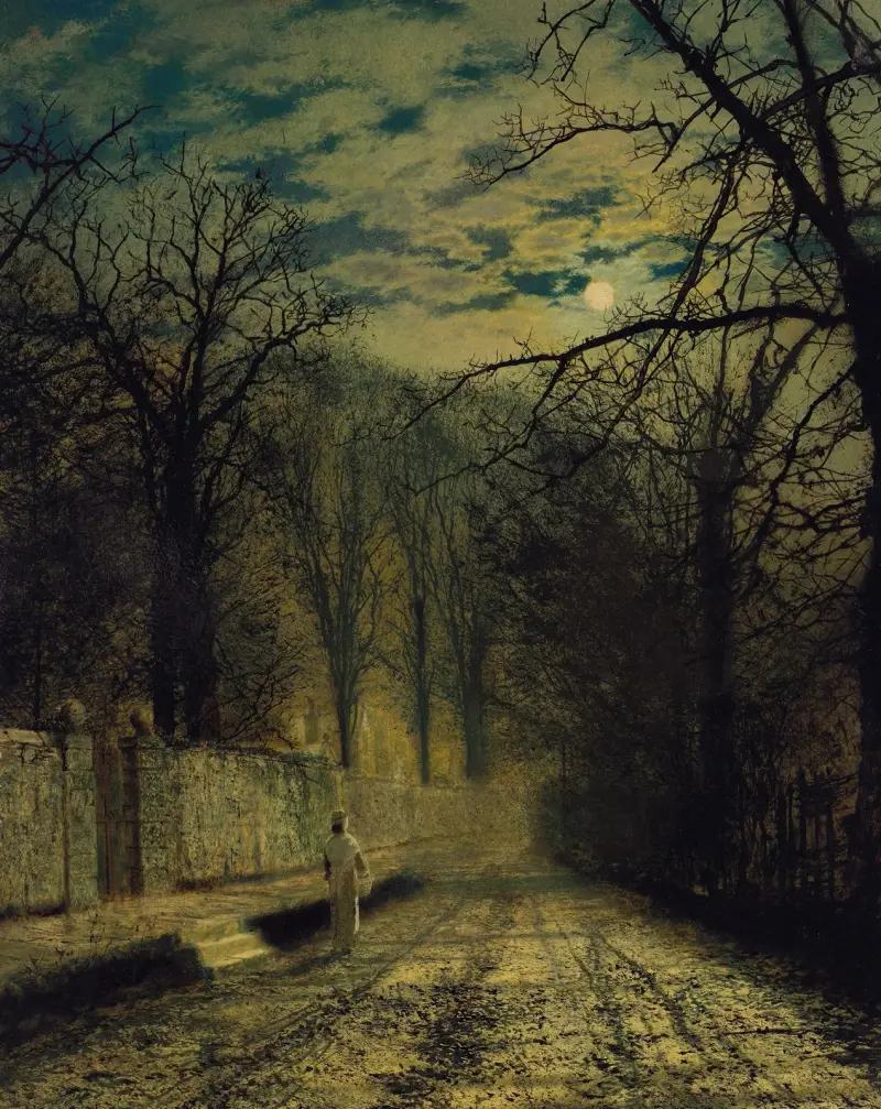 Měsícem osvětlená ulice, John Atkinson Grimshaw