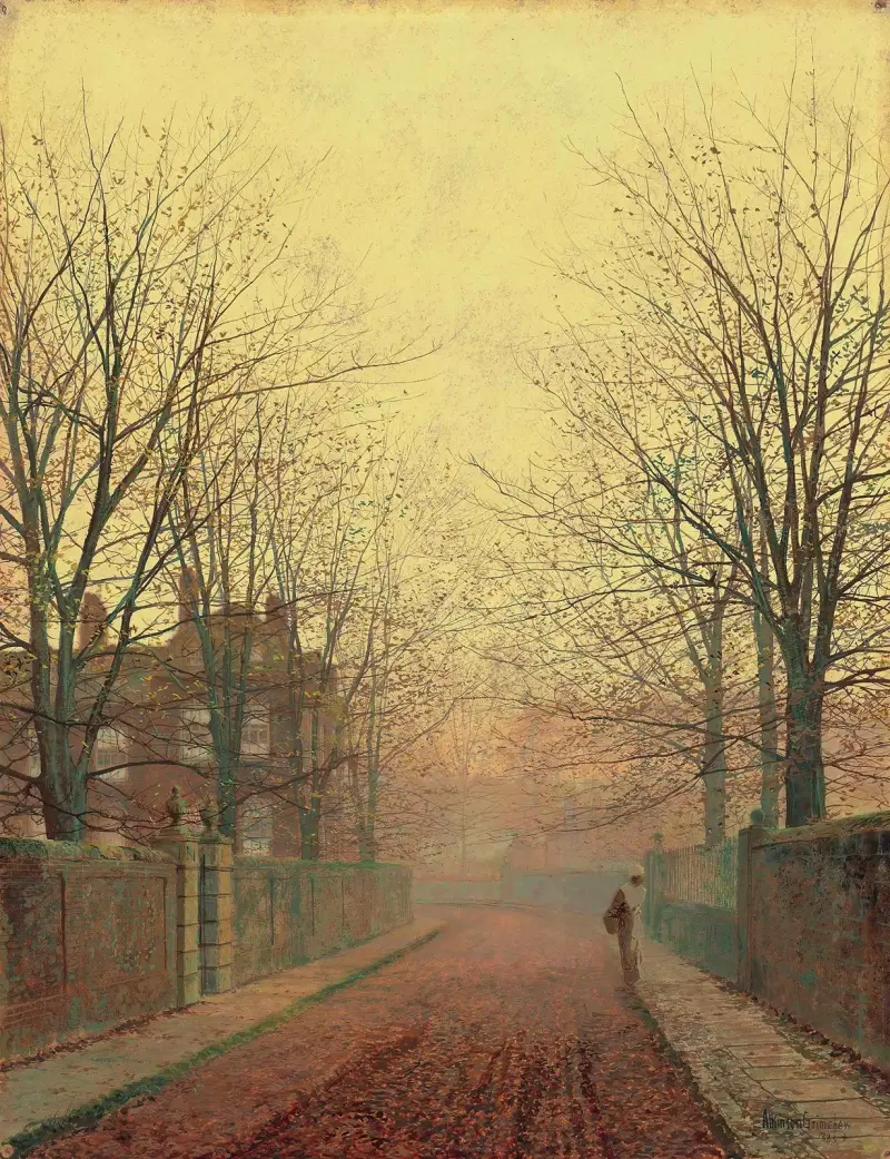 Eine Herbstgasse, 1883 von John Atkinson Grimshaw