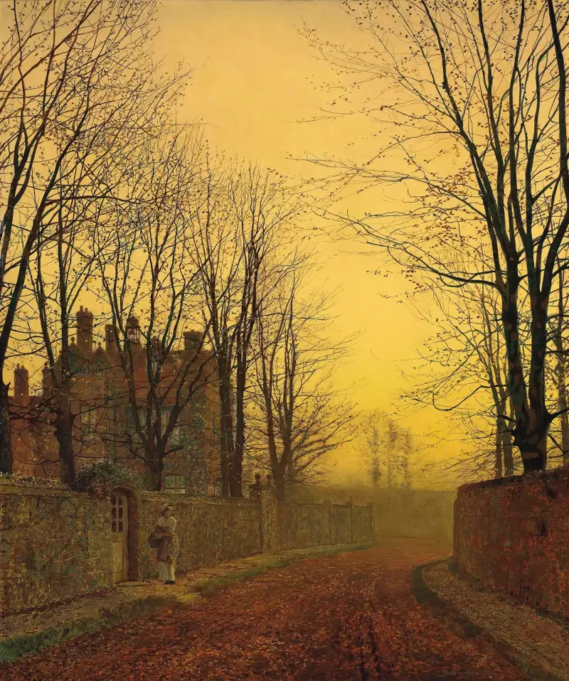 Podzimní alej, 1886, John Atkinson Grimshaw