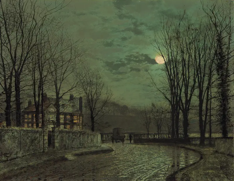 Listopadové měsíční světlo, John Atkinson Grimshaw