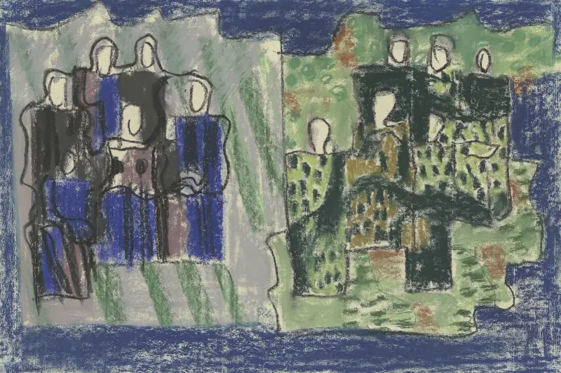 Two female groups av August Babberger