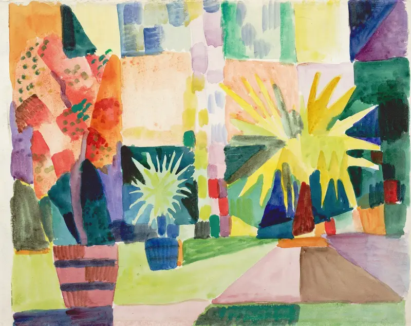 Arden nad Jeziorem Thun, August Macke