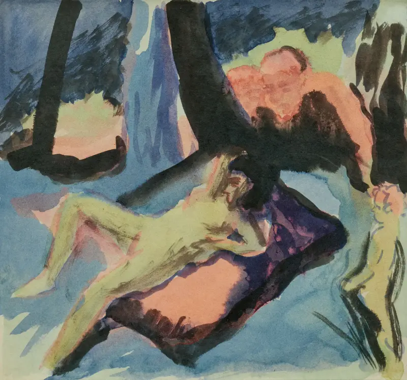 Composition II (Susanna in the bath) av August Macke