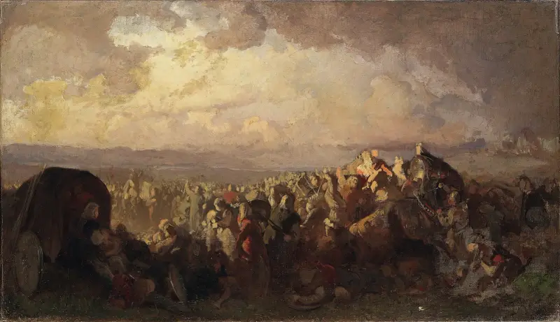 Slaget vid Bråvalla. Studie av August Malmström