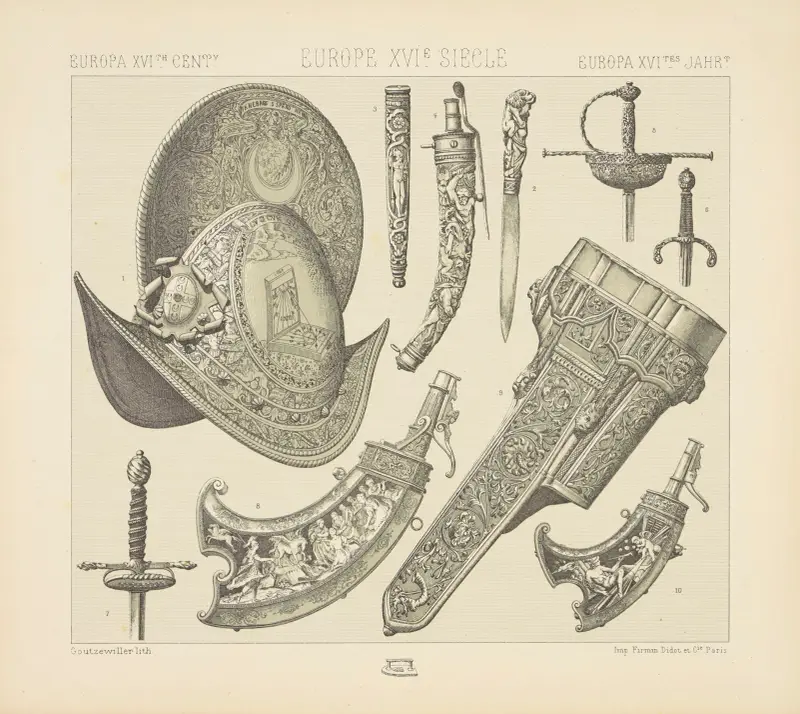 Armes diverses av Auguste Racinet