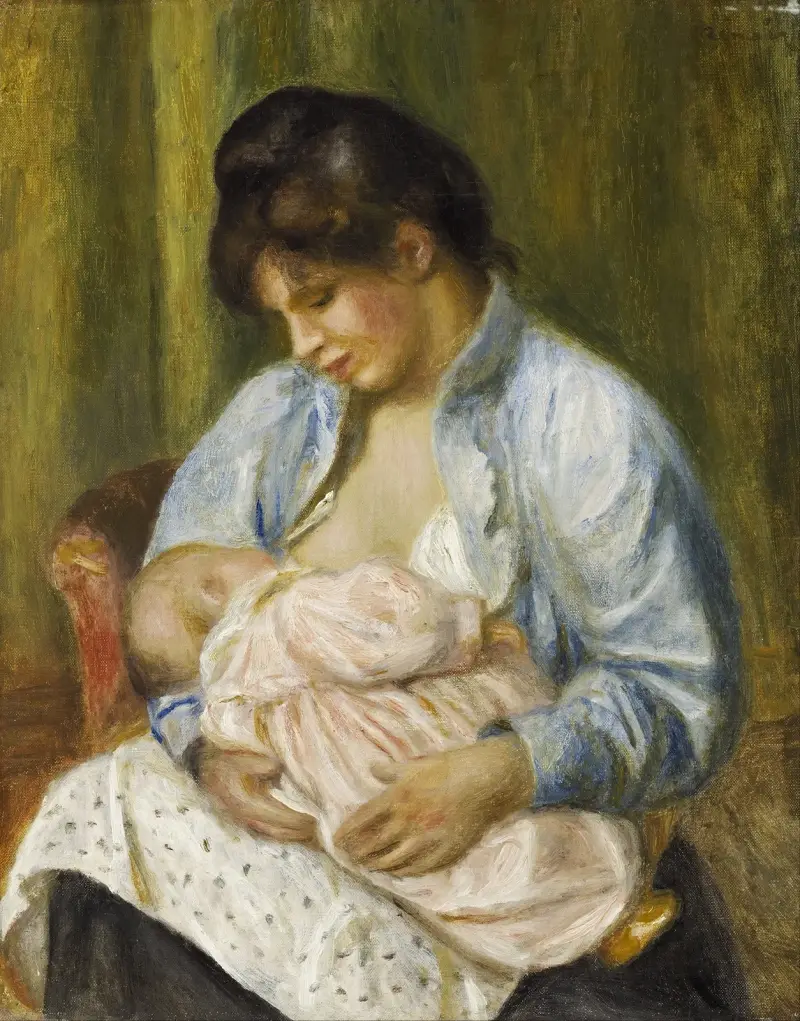 Kvinna som ammar ett barn av Pierre-Auguste Renoir