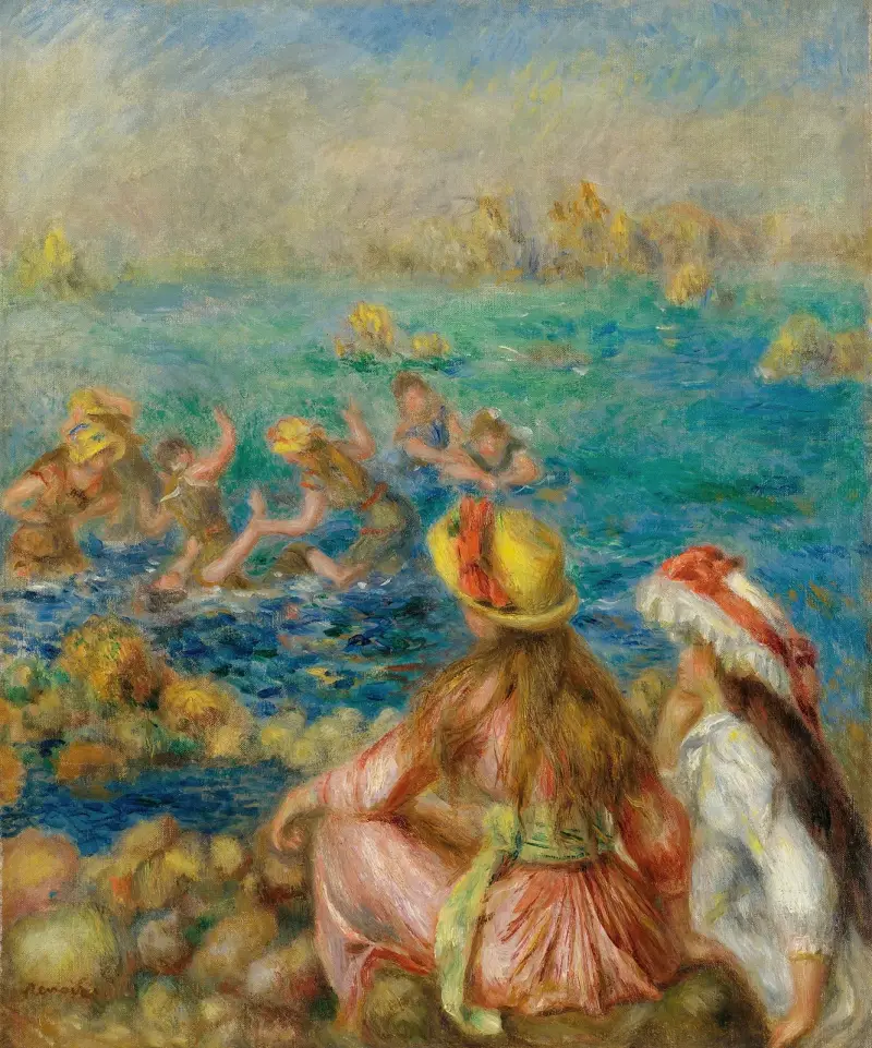 Badande kvinnor av Pierre-Auguste Renoir