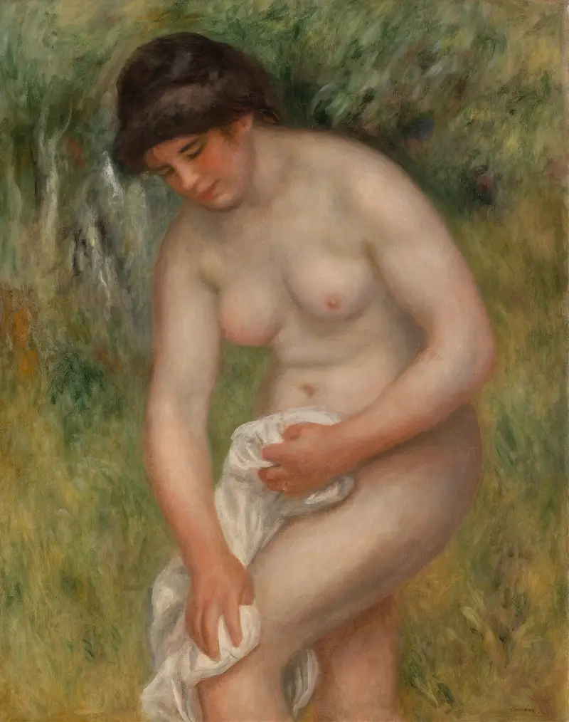 Koupající se žena, která se utírá, Pierre-Auguste Renoir
