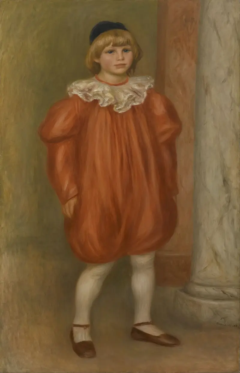 Claude Renoir i clownkostym av Pierre-Auguste Renoir
