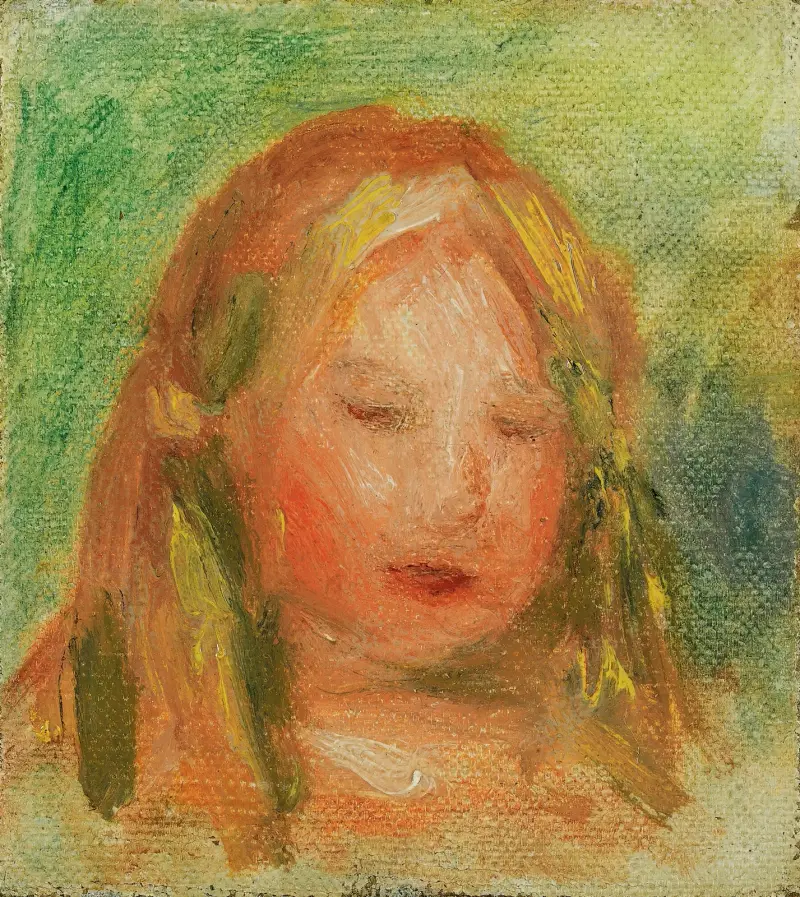 Studie; Kinderkopf (Coco) von Pierre-Auguste Renoir