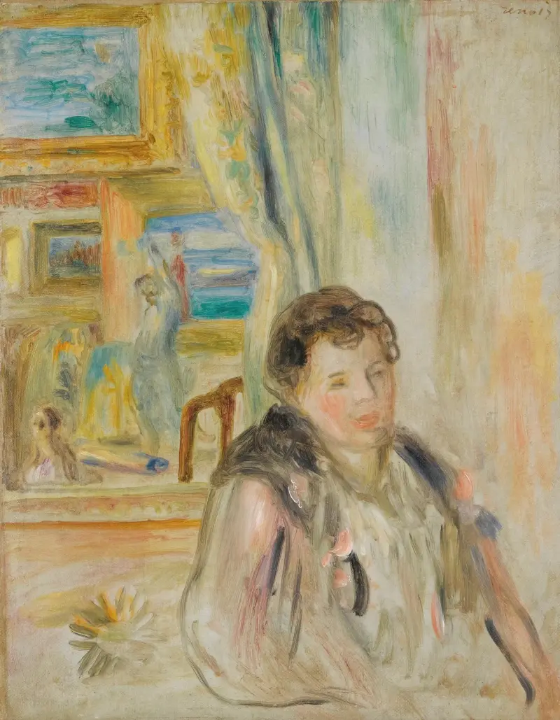 Frau im Interieur von Pierre-Auguste Renoir