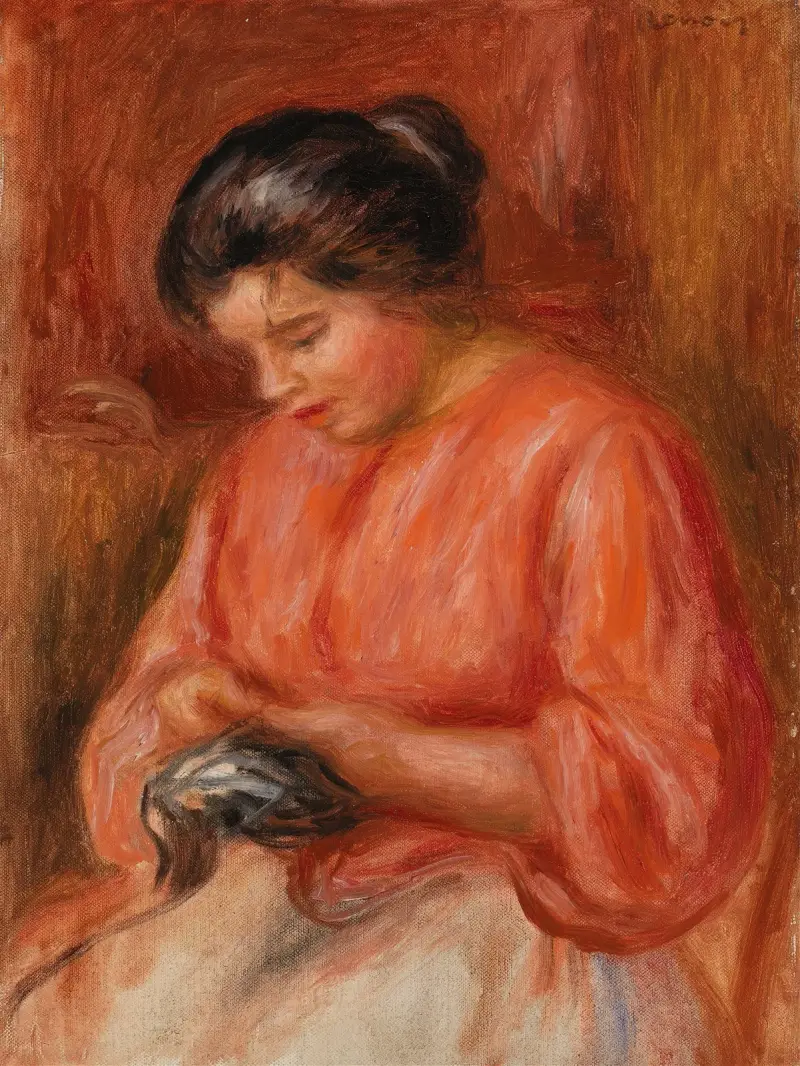 Dziewczyna cerująca, Pierre-Auguste Renoir