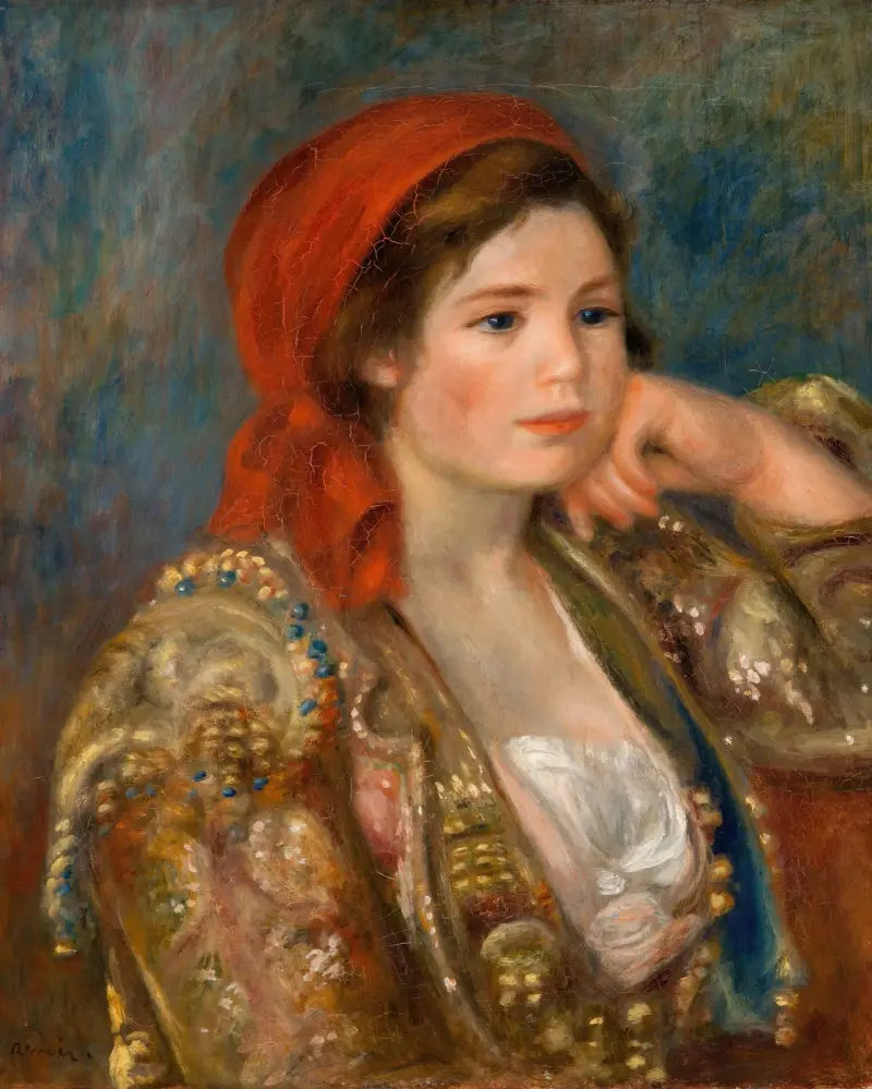Flicka i spansk jacka av Pierre-Auguste Renoir
