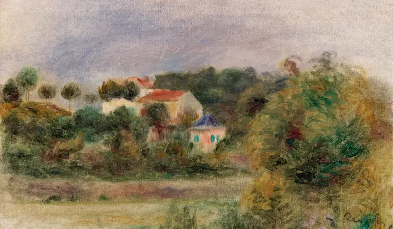 Hus i en park av Pierre-Auguste Renoir