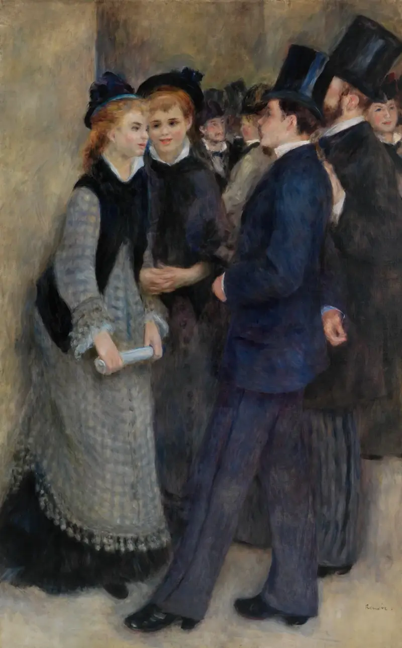 Leaving the Conservatory (La Sortie du conservatoire) av Pierre-Auguste Renoir