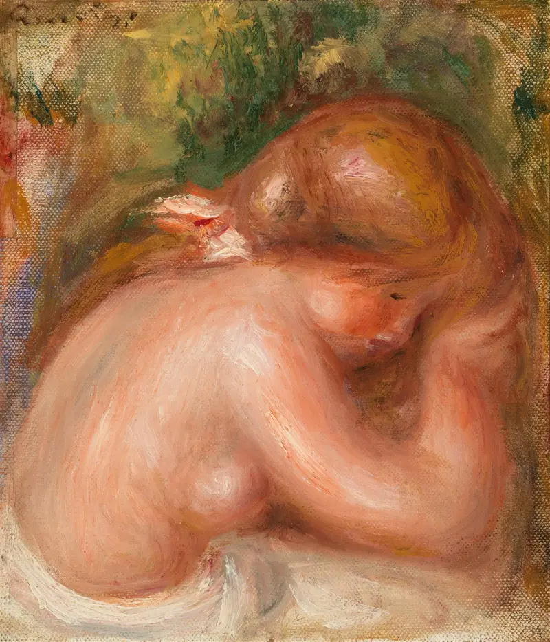 Naken torso av ung flicka av Pierre-Auguste Renoir