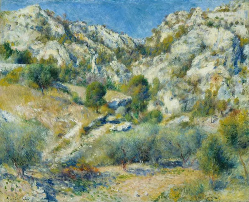 Klippor vid L'Estaque av Pierre-Auguste Renoir