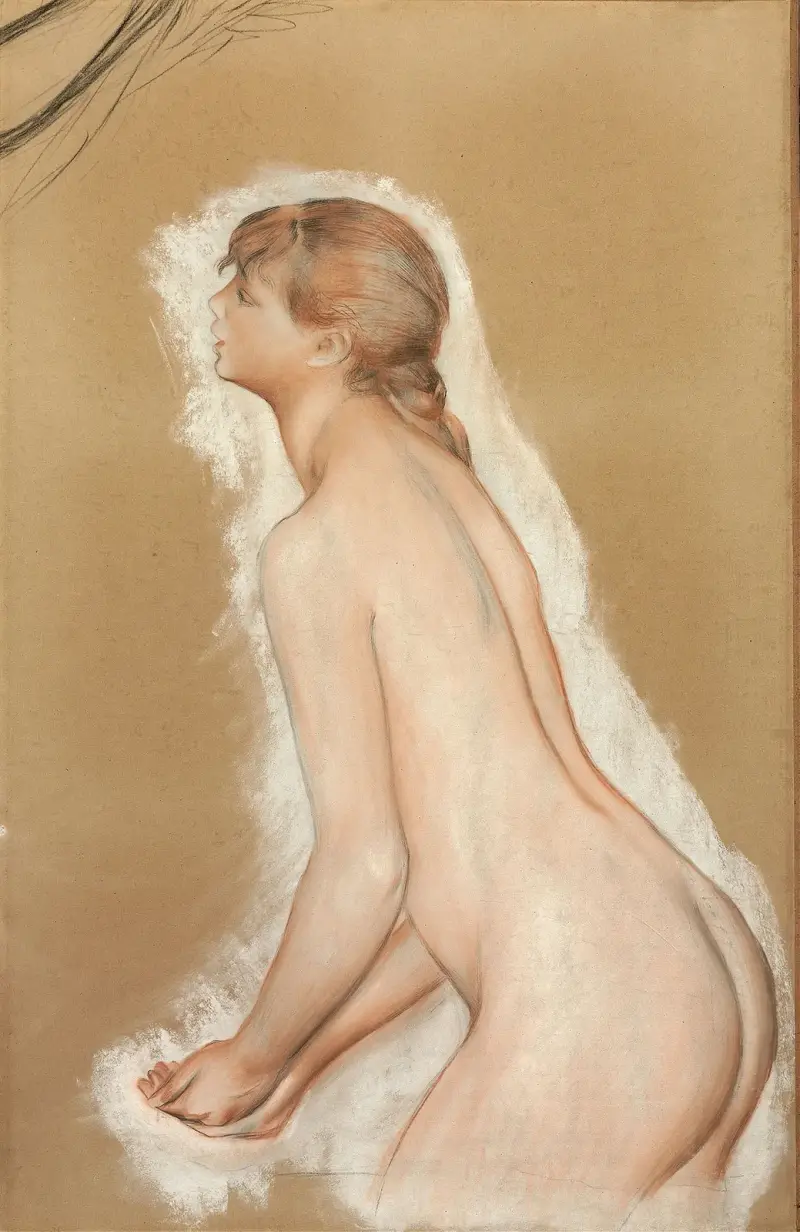 Wasser spritzende Figur (Studie für 'Die großen Badenden') von Pierre-Auguste Renoir