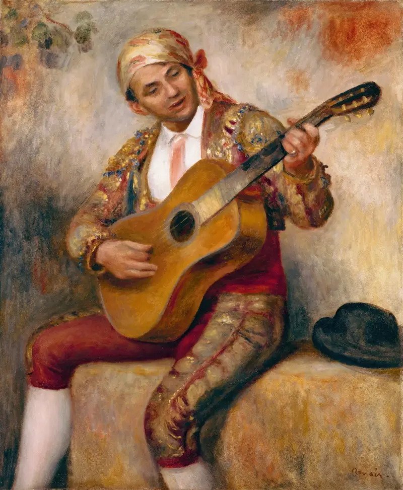 Den spanske gitarristen av Pierre-Auguste Renoir