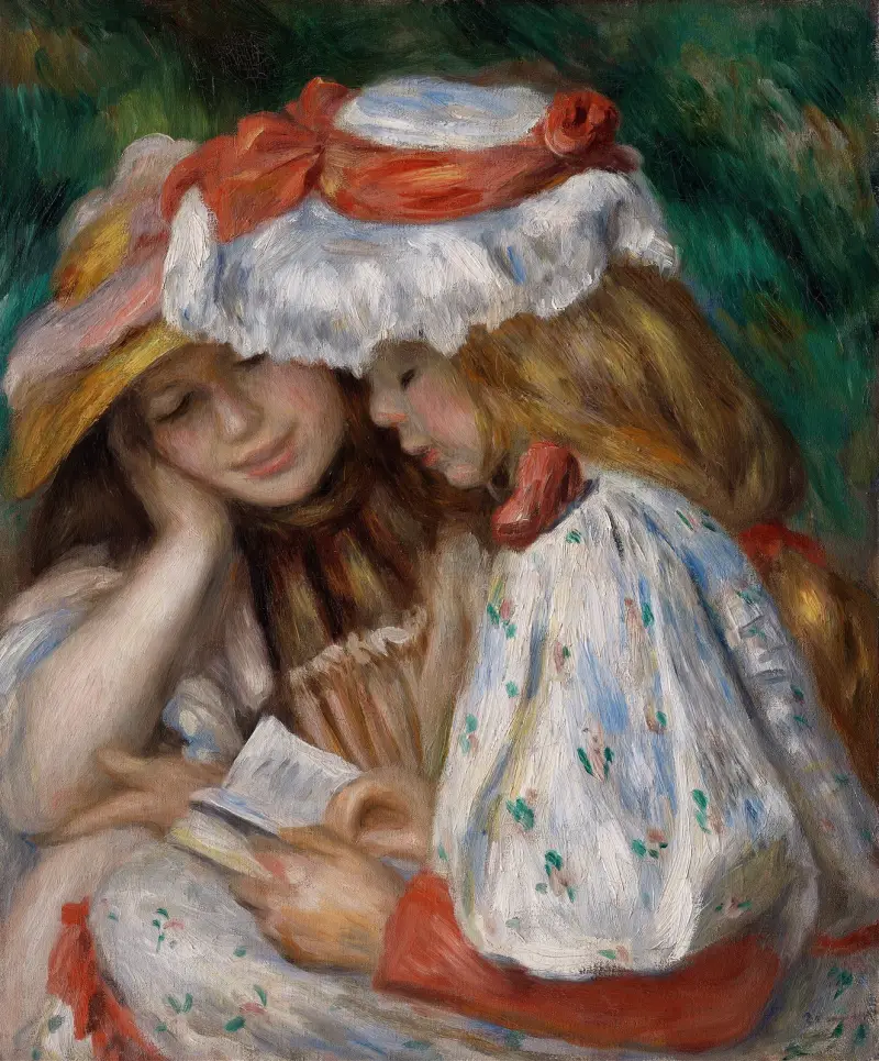 Two Girls Reading av Pierre-Auguste Renoir