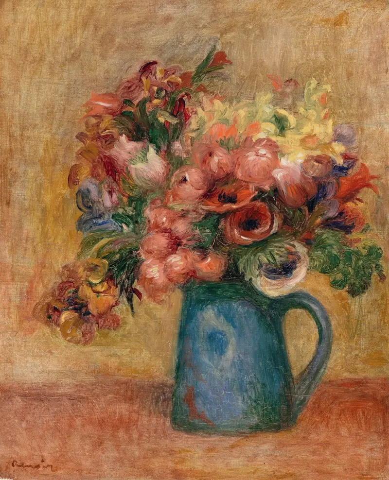 Vas med blommor av Pierre-Auguste Renoir
