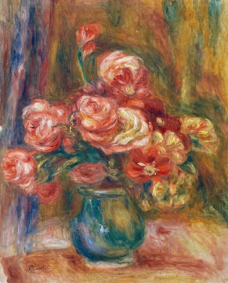 Wazon z różami, Pierre-Auguste Renoir