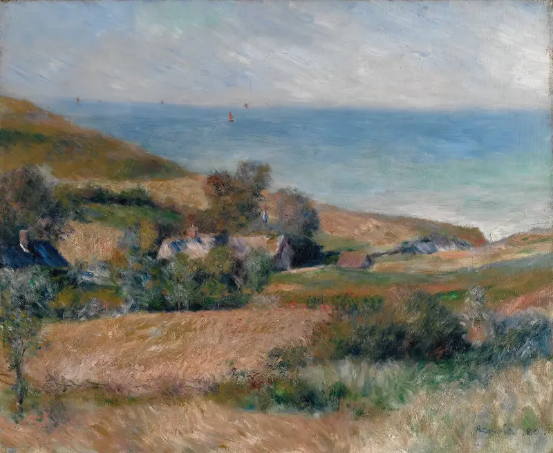 Kustvy vid Wargemont i Normandie av Pierre-Auguste Renoir