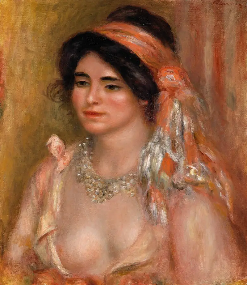 Kvinna med svart hår av Pierre-Auguste Renoir