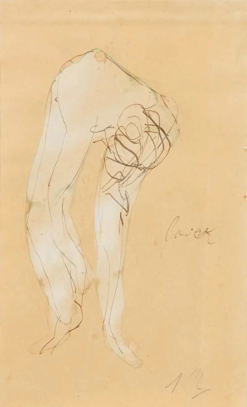 Femme nue penchée en avant von Auguste Rodin