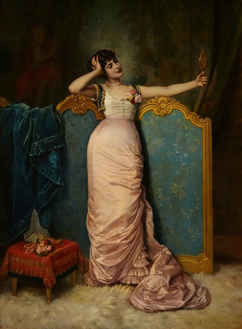 Bewunderung ihres Aussehens von Auguste Toulmouche