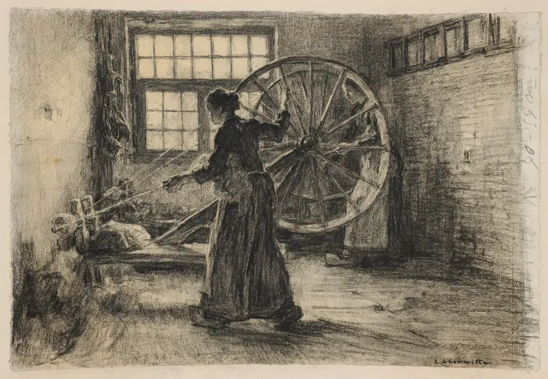 La Fileuse av Léon Augustin Lhermitte