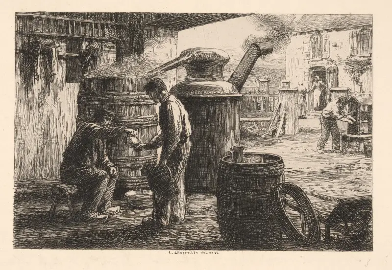 L’alambic av Léon Augustin Lhermitte