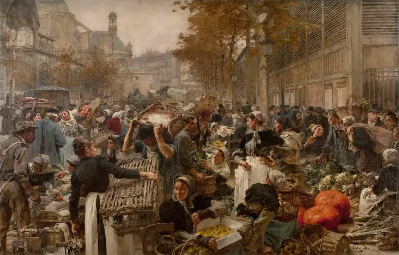 Les Halles, Léon Augustin Lhermitte