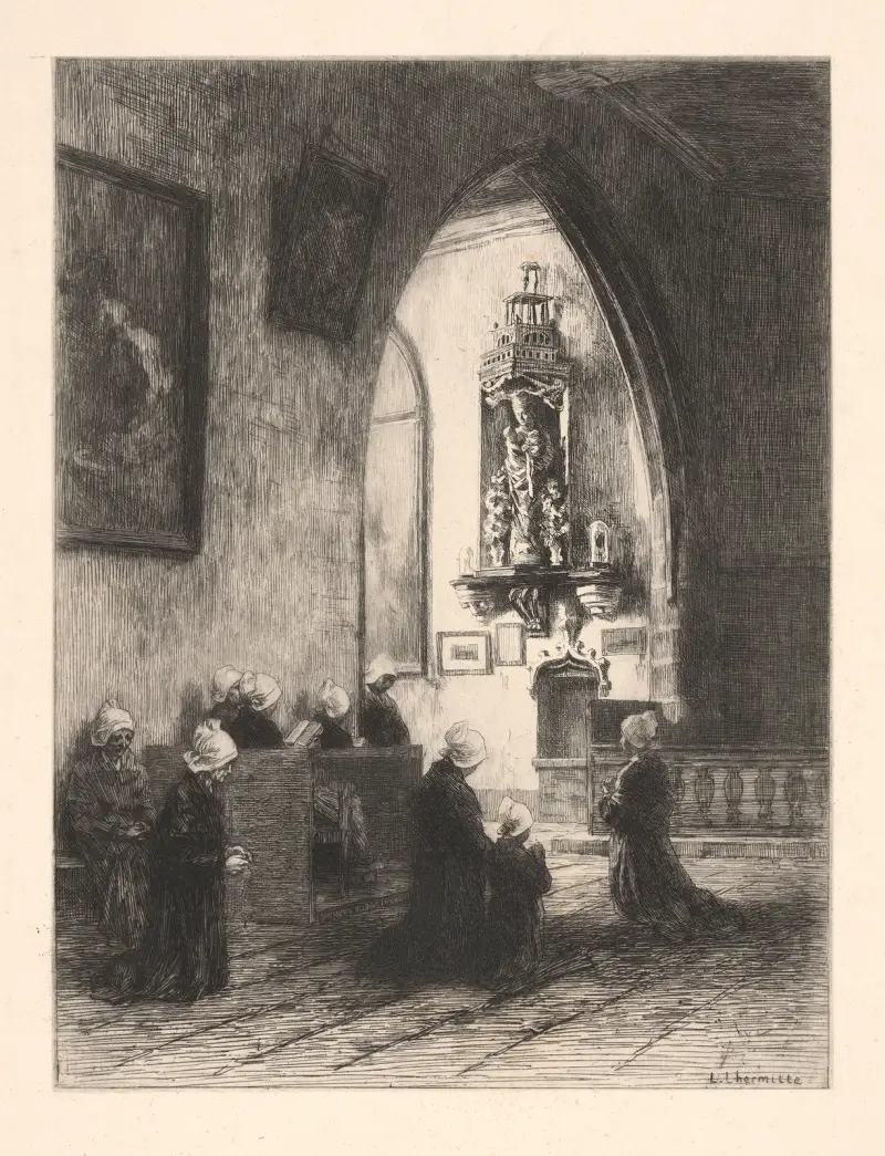 Pilgrimsfärd till Kersaints jungfru av Léon Augustin Lhermitte