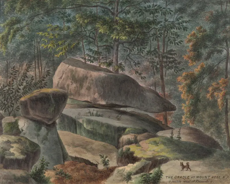 Wiege bei Mount Rose, N.J., 3 Meilen westlich von Princeton von Augustus Köllner